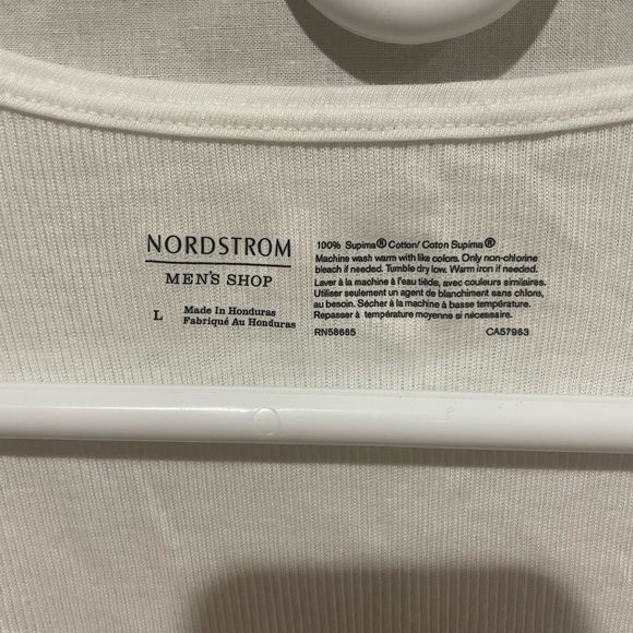 Mens White Large Nordstroms tank top - Picture 2 of 3
